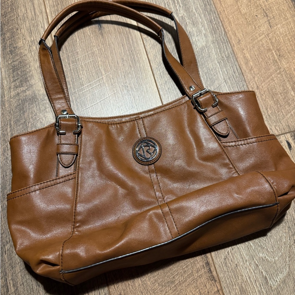 Relic Brown Leather Shoulder Bag with Slouchy Silhouette